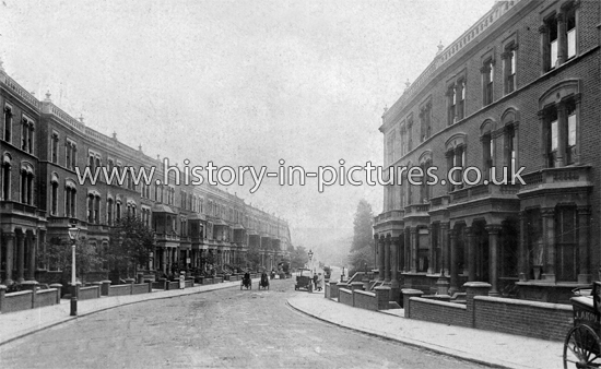 Sinclair Road, West Kensington, London. c.1910.